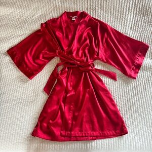 VS Red Satin Robe 2016